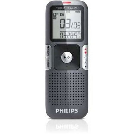 Philips Voice Tracer 2GB Digital Voice Recorder with LCD Display, Titanium, LFH0635