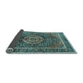 thumbnail image 2 of Ahgly Company Indoor Round Medallion Light Blue Traditional Area Rugs, 8' Round, 2 of 4