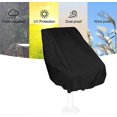 thumbnail image 4 of Black Dust Cover for Yacht Captain Chair Seat Cover for Outdoor Use 56*61*64/30cm, Hood Protection Waterproof Covers for Yacht Captain Chair, Against, 4 of 5