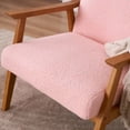 thumbnail image 7 of Modern Velvet Accent Chair, Teddy Velvet Single Indoor Lounge Chair, Comfty Sofa Armchair with Wood Legs and Backrest, for Living Room, Bedroom, Compact Space, Pink, 7 of 7