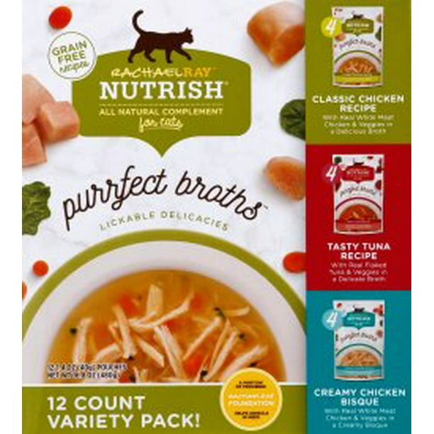 Rachael Ray Nutrish Purrfect Broths Grain Free Variety Pack, All