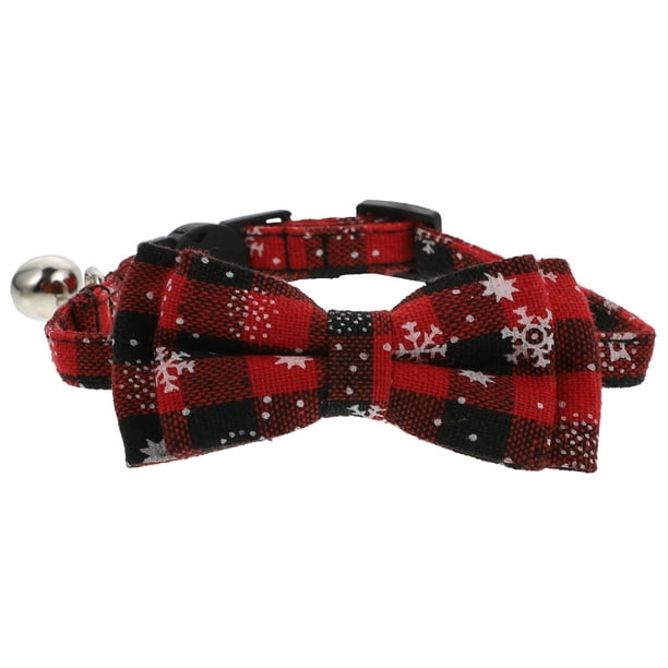 1 collar navideño para mascotas, diseño clásico de lazo, collar decorativo para gatos, suministros para mascotas.