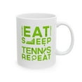 thumbnail image 2 of Tennis Player 11 oz Coffee Mug - Funny Design for Coaches White Ceramic Gift, 2 of 7