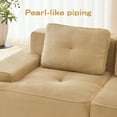 thumbnail image 4 of Aukfa Corduroy Modular Sectional Sofa; 29.5" Deep Seat Loveseat, Pearl-Like Trim, Camel, 4 of 11