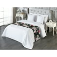 thumbnail image 3 of Night Garden Bed Runner, Dreamy Inspired Rose Flowers and Leaves Greenery on Dark Back, Decorative Accent Bedding Scarf for Hotels Homes & Guest Rooms, King, Jade Green and Dark Pink, by Ambesonne, 3 of 3