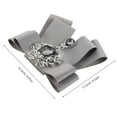 thumbnail image 2 of OUNONA Stylish Grey Pre-Tied Bow Tie Brooch for Men, Formal Bowties and Suit Accessories, Perfect for Weddings and Parties, 2 of 6