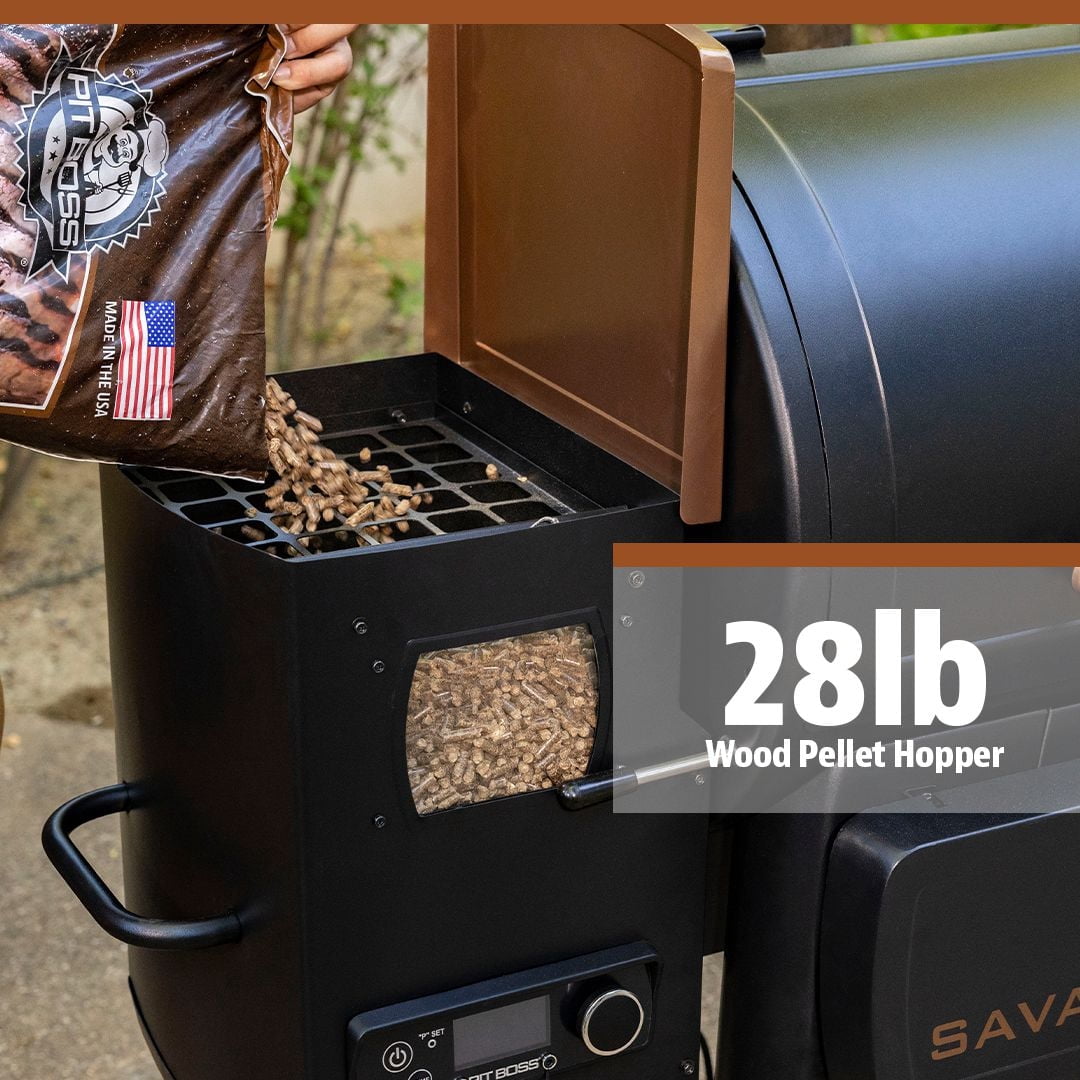 Pit Boss Savannah 1500 Sq in Wood Fired Pellet Grill and Smoker – Onyx Edition