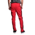 thumbnail image 3 of G-Style USA Men's Hip Hop Slim Fit Track Pants - Athletic Jogger with Side Stripe - Red/Black - Large, 3 of 6