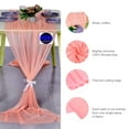 thumbnail image 4 of MDS pack of 5 Wedding 29 x 120 inches Sheer chiffon Table Runner for Rustic Boho Wedding Banquet Decor for 10Ft Table Runners - Peach, 4 of 6