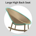thumbnail image 5 of 2xhome Patio Rocking Chair | Oval Egg Shaped Lounge Rocker | All Weather Plastic | Modern Accent Side Chair for Indoor or Outdoor Use, Beige, Set of 1, 1 piece, 5 of 9