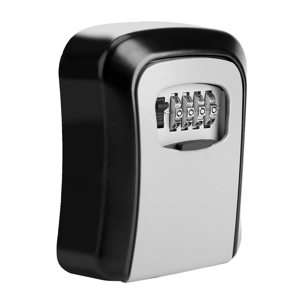 Home Key Hider Storage Box 4 Digit Security Code Lock Keys Safe Wall Mounted 
