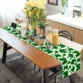 thumbnail image 4 of JOOCAR St. Patrick's Day Table Runner, Dark Green Clover Yellow Particles 13x72 Inch Table Runner, Suitable for St. Patrick's Day Kitchen Dining Table Table Holiday Decoration, 4 of 5