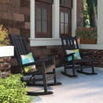 thumbnail image 2 of VEIKOUS Outdoor Rocking Chair Set of 2, Porch Rocker w/ High Back for Backyard, Garden, Balcony, Black, 2 of 4