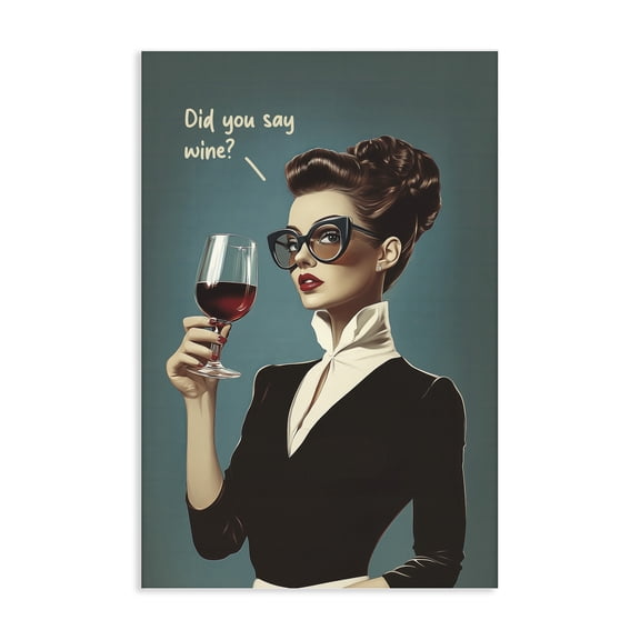 Stupell Industries Art Deco Did You Say Wine Canvas Art, 16 x 24, by Andreas Magnusson