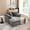 grey, variant on Ataucjin 59" Oversized Chaise Lounge Chair,Comfy Corduroy Cloud Sleeper Couch with USB Port,Throw Pillows and Supportive Armrests,Recliner Bed for Living Room,Movie Room,Bedroom,ship in 2 boxes