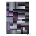 thumbnail image 2 of Handcraft Rugs - Purple, Grey, Silver, Black, Abstract Contemporary Modern Geometric Square Design Rug, 2 of 5