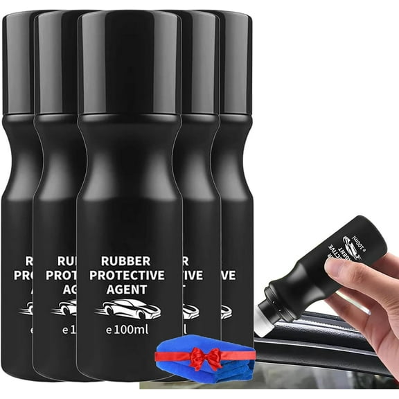 Car Rubber Seal Protectant, Rubber Protective Agent, Car Window Seal Protectant, Black Car Trim Restorer, Plastic Restorer, Protects & Conditions Seals on Doors, Windows, Hoods, Trunks