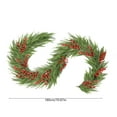 thumbnail image 3 of Christmas Artificial Cypress Leaves Garlands Rattan, Lightweight Beautiful Artificial Garland for Halloween Thanksgiving Wedding Party Decor 70.9Inch Green, 3 of 6