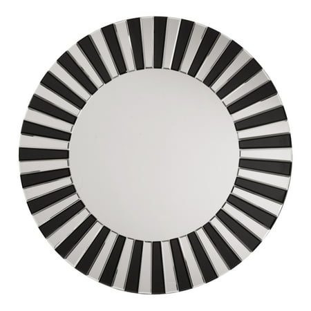 - Jazz Note Round Wall Mirror with Black Glass