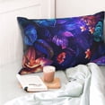 thumbnail image 4 of Honeii Magic Colorful Forest Leaves Print Pillow Cases,Plush Throw Pillow Covers,Decorative Pillowcase for Sofa, Couch, Living Room-16"x24", 4 of 6