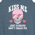 thumbnail image 3 of Instant Message - Valentine's Day Kiss Me Just Kidding - Women's Racerback Tank Top, 3 of 6