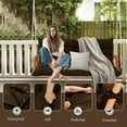 thumbnail image 2 of Outdoor Swing Cushions, Waterproof Thicken Porch Swing Cushions with Ties, 2-3 Seater Patio Swing Replacement Cushion for Backyard, Lawn and Garden（Coffee-40*60in）, 2 of 6