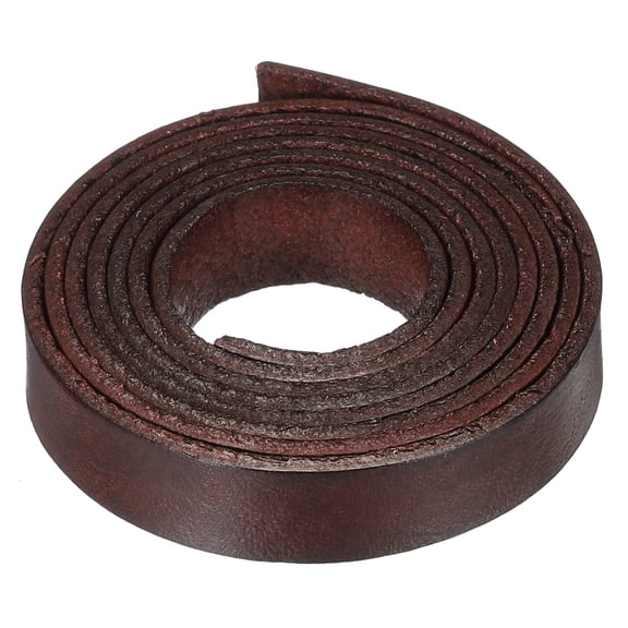 1.1 Yard 12mm Vintage Flat Leather Cord, Leather Strips for DIY Making Crafts Coffee