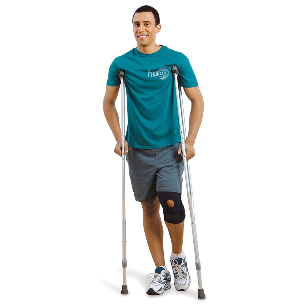 Hugo Lightweight Adjustable Aluminum Crutches, Adult