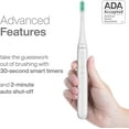thumbnail image 3 of AquaSonic Icon Slim Electric Toothbrush - For Adults and Kids, Magnetic Holder, Travel Case, Rechargeable (White), 3 of 8