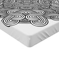 thumbnail image 2 of Ambesonne Black White Fitted Sheet, Circular Celtic Knot, Full Size, Black White, 2 of 3