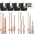 thumbnail image 1 of AMERTEER Clock Movement Clock Mechanism Kit 32Pcs Long Shaft Clock Movement with 4 Type of Wood Clock Hand Durable Precise Silent Wall Clock Repair Mechanism Part for Repair Clock, 1 of 11