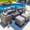 Polyester Light Gray, variant on Sorrento 6-Piece L Resin Wicker Outdoor Patio Furniture Lounge Sofa Set in Gray w/ Sofa, Two Armchairs, Two Ottomans, and Coffee Table (Flat-Weave Gray Wicker, Polyester Light Gray)