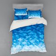 thumbnail image 2 of Ambesonne Blue Bedding Set 3 Pcs, Mosaic Triangle Graphic, Twin, Pale Blue, 2 of 3
