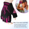 thumbnail image 1 of ciclismo medio dedos Velo gel gel antideslizante antideslizante, transpirable guante manoplas dedo bicicleta hombre, guantes MTB Fitness Verano escalada deportiva para hombre y mujer (negro rosa (m, 1 of 2