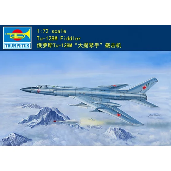 Trumpeter Model Model Kit 01687 1/72 Scale Tu-128M Fiddler Aircraft Plastic Assembly