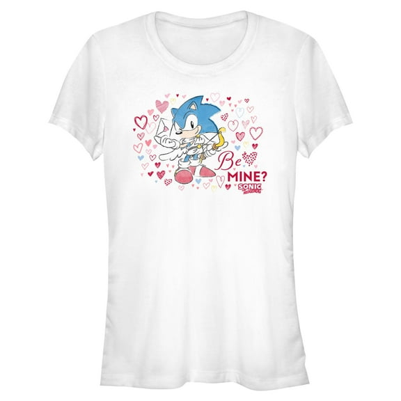 Junior's Sonic the Hedgehog Cupid Be Mine  Graphic T-Shirt