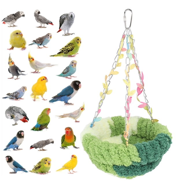 Cama Nido Para Pájaros, Cálida Y Acogedora, Suave Felpa, Comodidad Mejorada Para La Cría De Loros, Columpio Interior