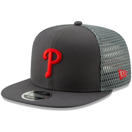 - Philadelphia Phillies New Era Mesh Fresh 9FIFTY Adjustable Snapback Hat - Graphite - OSFA