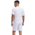 thumbnail image 3 of Sxiwei Men's Short Sleeve One Piece Turn-down Collar Zip-Front Overall with Pocket Jumpsuit White XXL, 3 of 6
