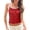 Red, variant on Unir Women's England Graphic Tank Top Contrast Binding Spaghetti Strap Cropped Casual Summer Cami, 1 Piece, S-L
