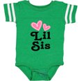 thumbnail image 3 of Inktastic Love Hearts Lil Sis Girls Baby Bodysuit, 3 of 5