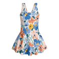 thumbnail image 4 of Tutolipy Floral Pattern Childrens Swimwear, Sleeveless Bodysuit Design Bathing Suit for Kids, Stretchy for Beach, Size 6-7 Years, 4 of 8