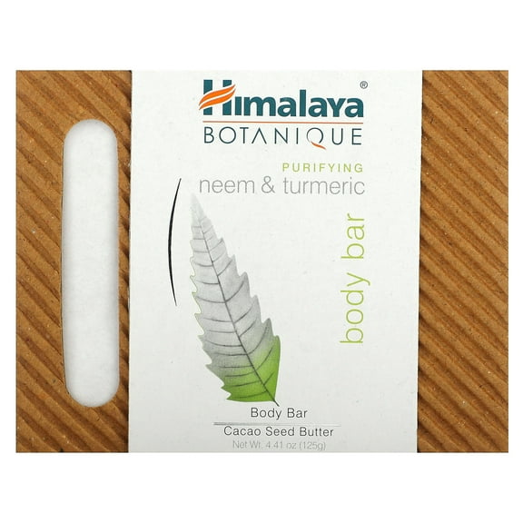 Himalaya Botanique Purifying Neem & Turmeric Body Bar for a Total Body Deep Cleaning, 4.41 oz