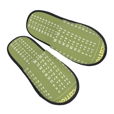 

JUNZAN Multiplication Table1 Slippers for Women House Shoes Non Slip Indoor/Outdoor Pineapple And Cactus Designs-Large