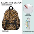 thumbnail image 5 of Black and Brown Leopard Print Cute School Backpack Bag for School with Padded Back and Adjustable Shoulder Straps 15.25"x11.5"x5.25", 5 of 5