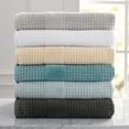thumbnail image 3 of Hotel Style Turkish Cotton Bath Towel Collection Textured Teal Bath Towel, 3 of 7