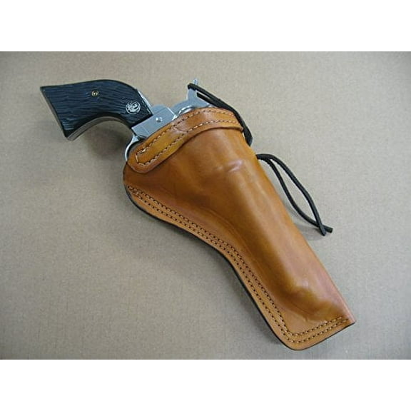 Azula Custom Leather Molded Cross Draw Gun Holster for Ruger Vaquero 5.5" Single Action Revolver TAN RH