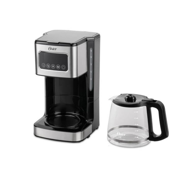 Cafetera Oster de Panel Táctil de 12 Tazas Plateado