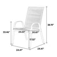 thumbnail image 5 of 3 Piece Patio Bistro Sets,Outdoor Camping Chairs with Steel Frame,Patio Furniture Set with Table for Lawn,Garden,Balcony,Gray, 5 of 8
