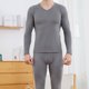thumbnail image 4 of Hombres Casual Solid Pullover Mangas largas Alta elasticidad Keep Warml Ropa interior Tops y pantalones Traje Pompotops  qyievc6731, 4 of 9